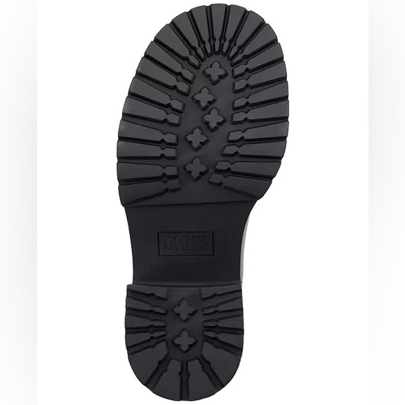 DKNY Patria Chelsea Black Chunky Lug Sole Leather Boots Sz 7 BNWB - Picture 5 of 7